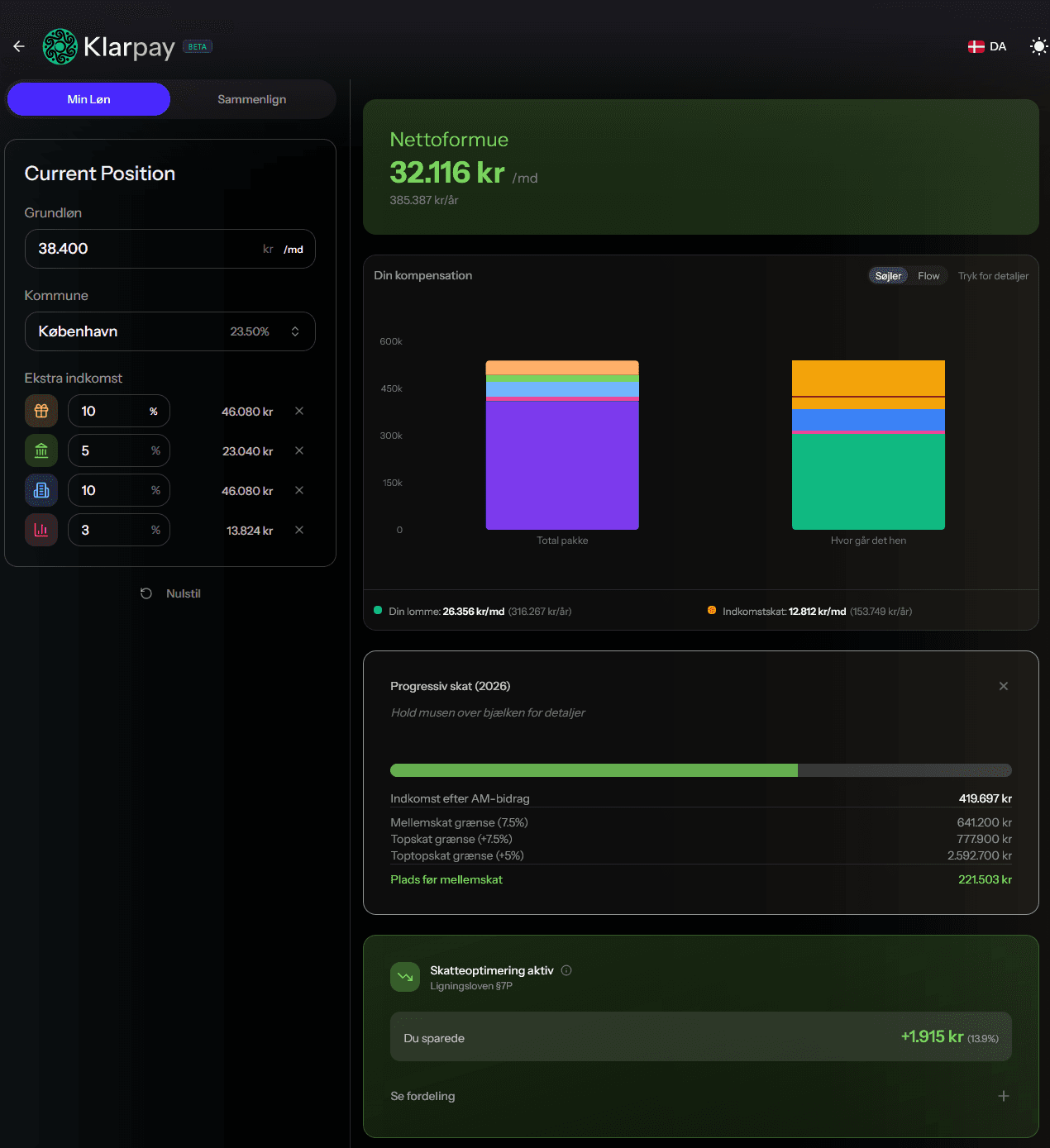 Klarpay - Danski Kalkulator Plaća screenshot 1
