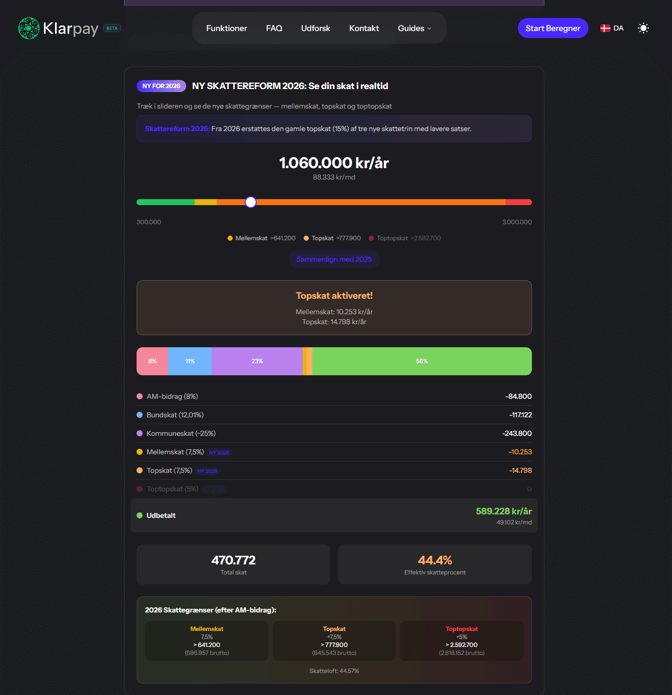 Klarpay - Danski Kalkulator Plaća screenshot 3